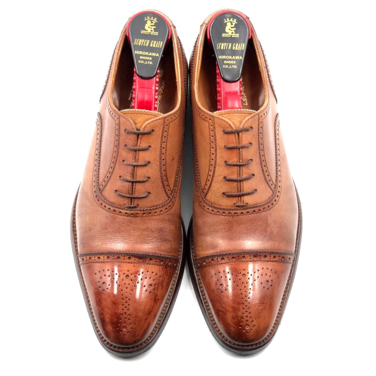 即決 SCOTCH GRAIN スコッチグレイン オデッサ 24cmE 920MBR メンズ レザーシューズ ストレートチップ 茶 ブラウン 革靴 皮靴 ビジネス - 1
