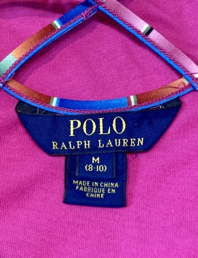 POLO RALPH LAUREN ラルフローレン レインボートリミング ワンピース M8-10