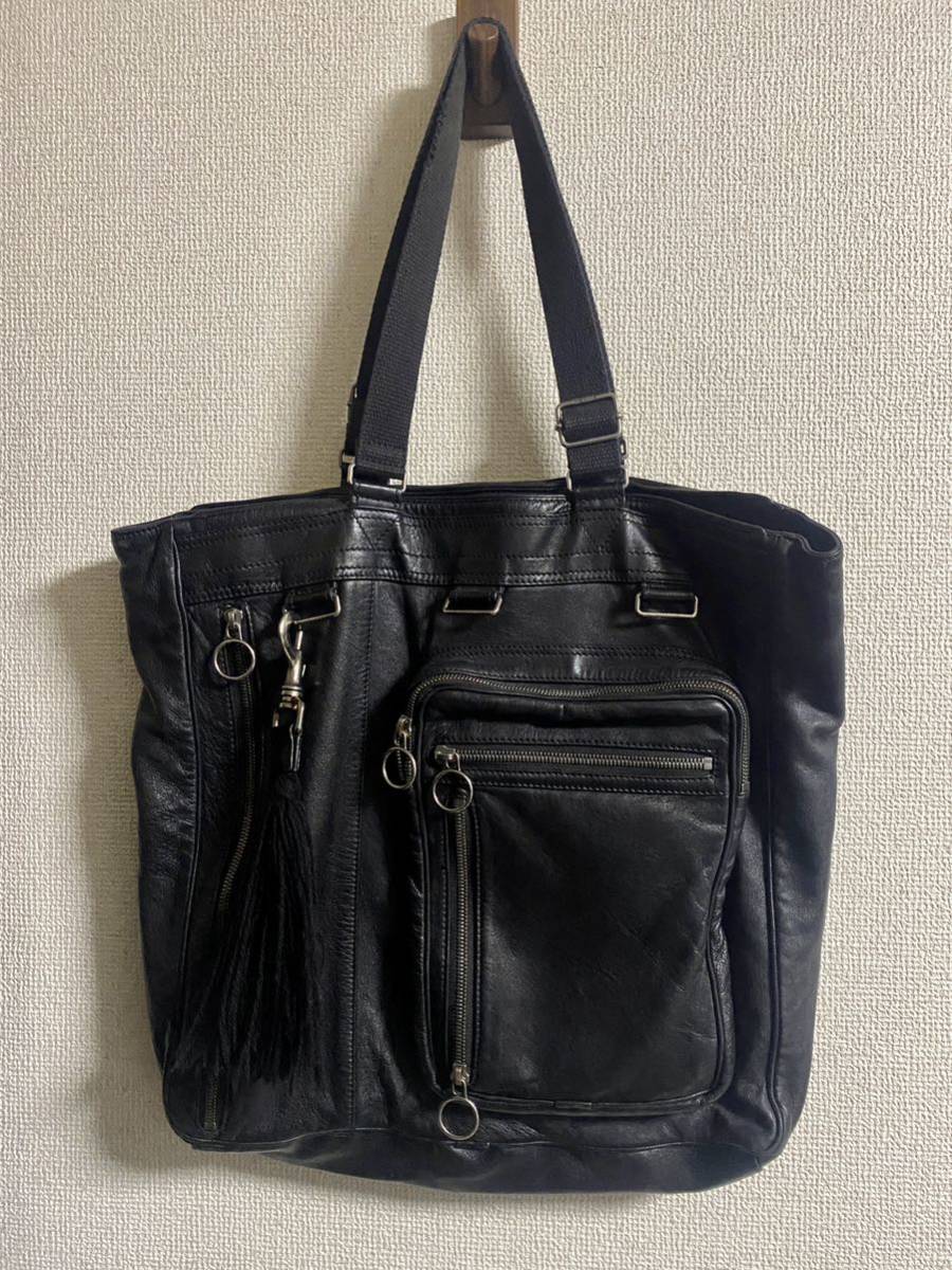 dior homme de ville レザートートバッグ エディ期 ディオール dior homme de ville レザートートバッグ エディ期 ディオール
