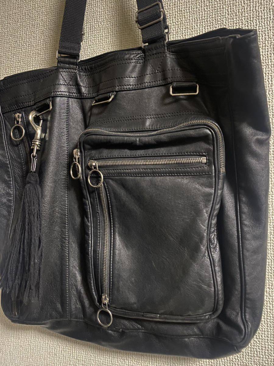 dior homme de ville レザートートバッグ エディ期 ディオール dior homme de ville レザートートバッグ エディ期 ディオール