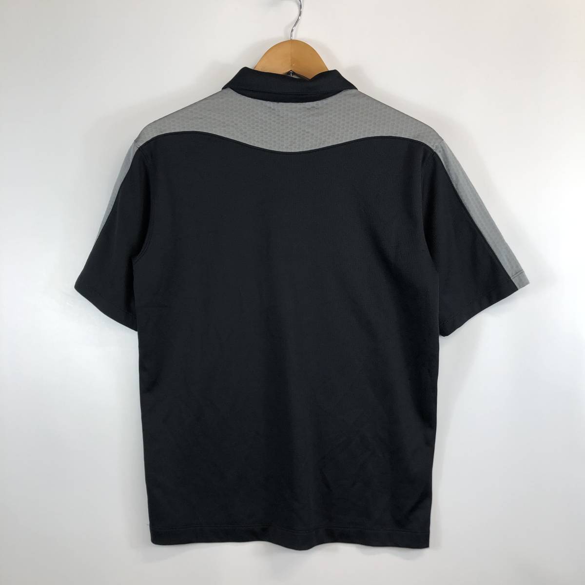 NIKEGOLF ナイキゴルフ ハーフジップ Tシャツ 速乾 襟付き ブラック グレー Lサイズ メンズ 126782_画像3