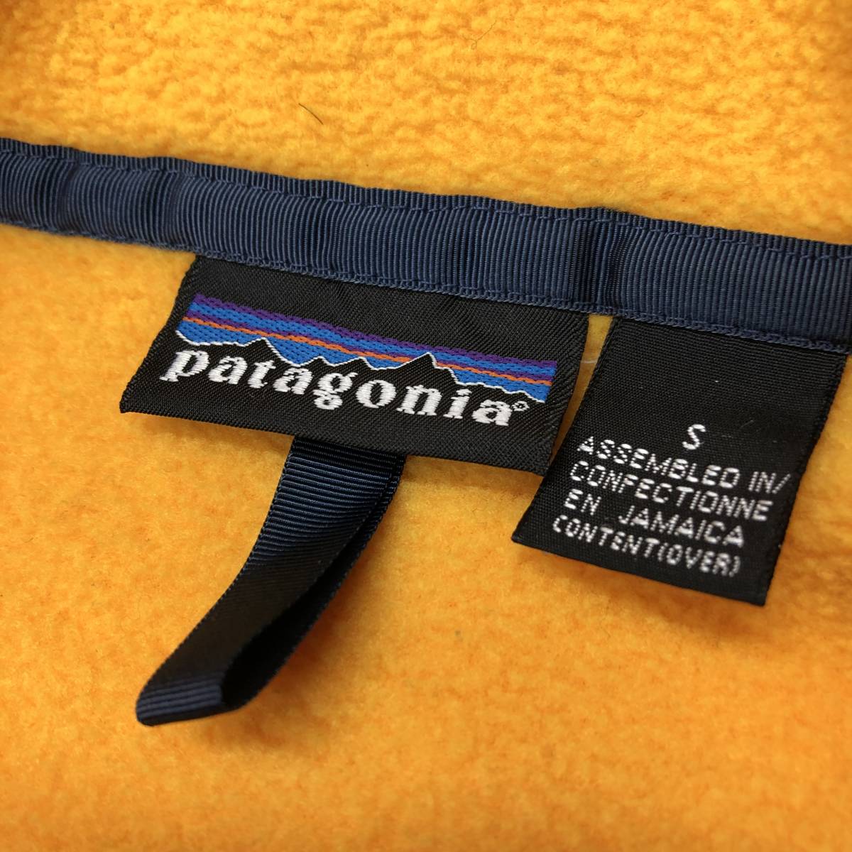 90s 95年 パタゴニア Patagonia シンチラ スナップT フリースプルオーバー Sサイズ マンゴー ゴールド