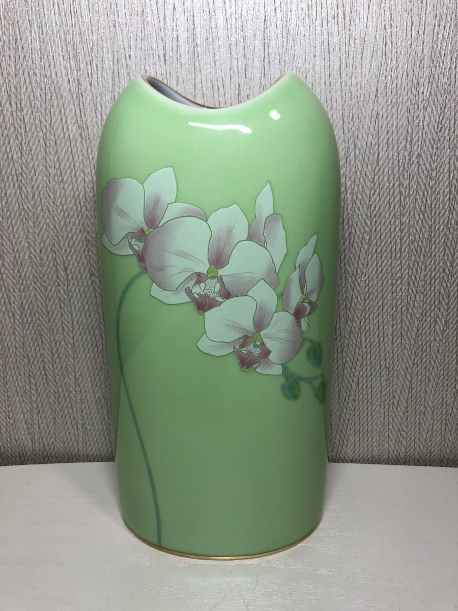 香蘭社有田焼胡蝶蘭花瓶花器花入生け花フラワーベース壺置物オブジェ