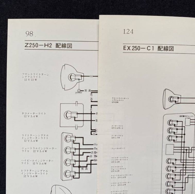 送料無料 1979-1983 配線図7種 GPZ250 Z250FT/LTD Twin/LTD BELT 送料無料 1979-1983 配線図7種 GPZ250 Z250FT/LTD Twin/LTD BELT