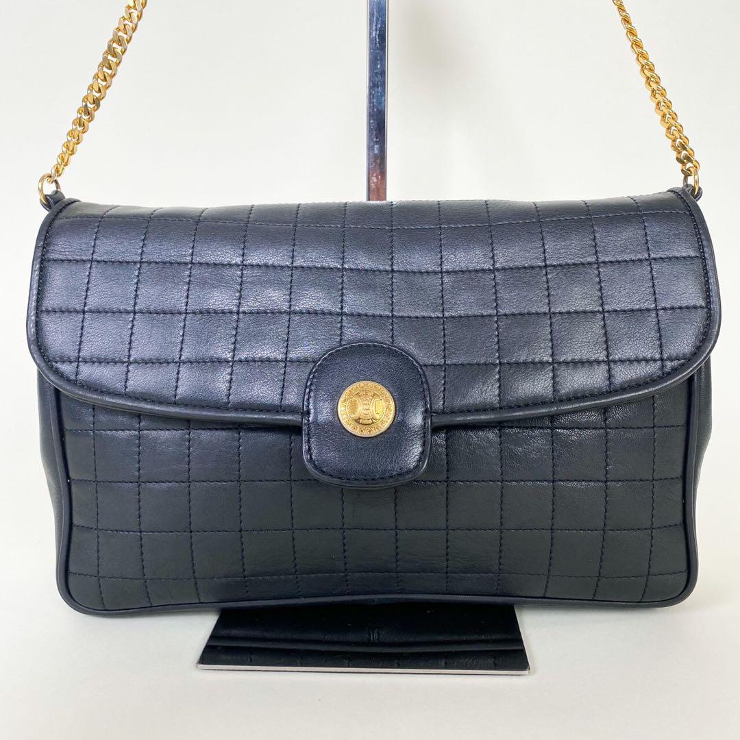 極美品】CELINE セリーヌ チェーンショルダーバッグ トリオンフ金具