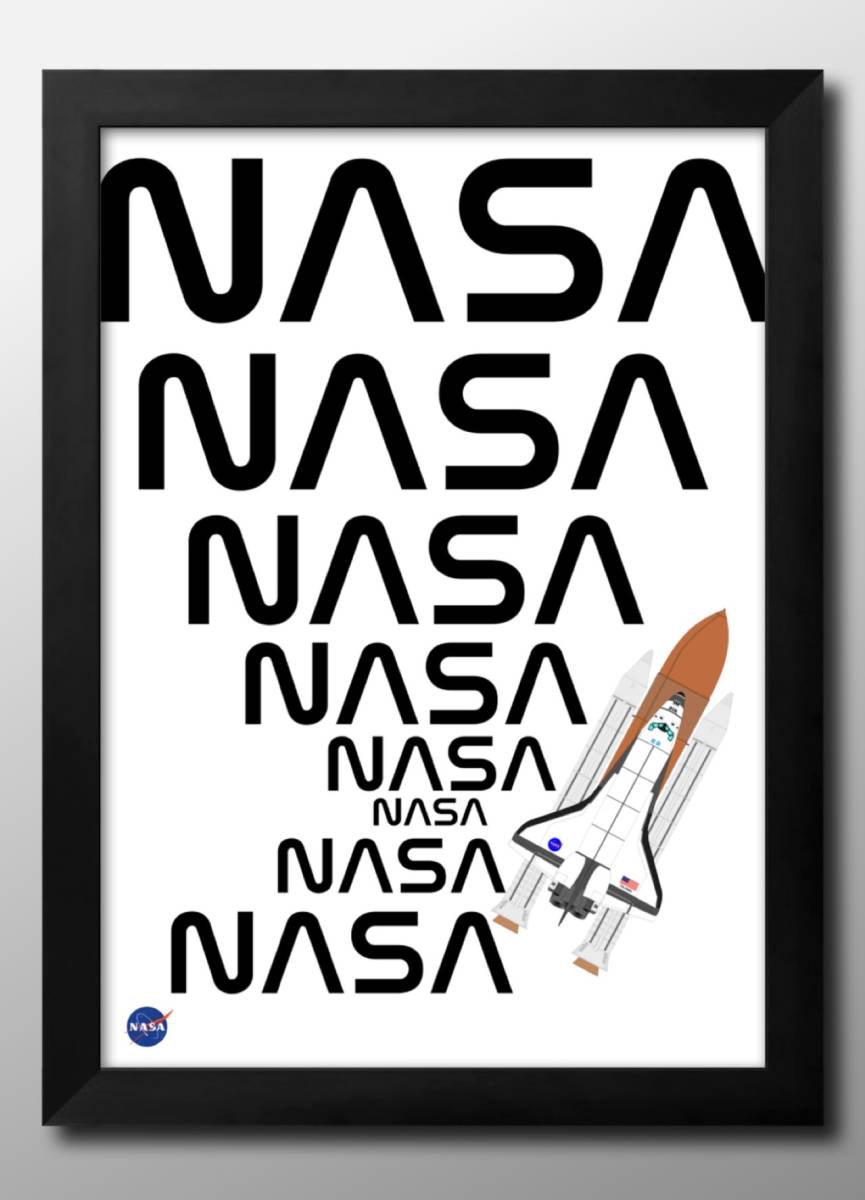 13214■送料無料!!アートポスター　絵画　A3サイズ　『NASA　スペースシャトル　アメリカ航空宇宙局』イラスト　デザイン　北欧　マット紙_画像1