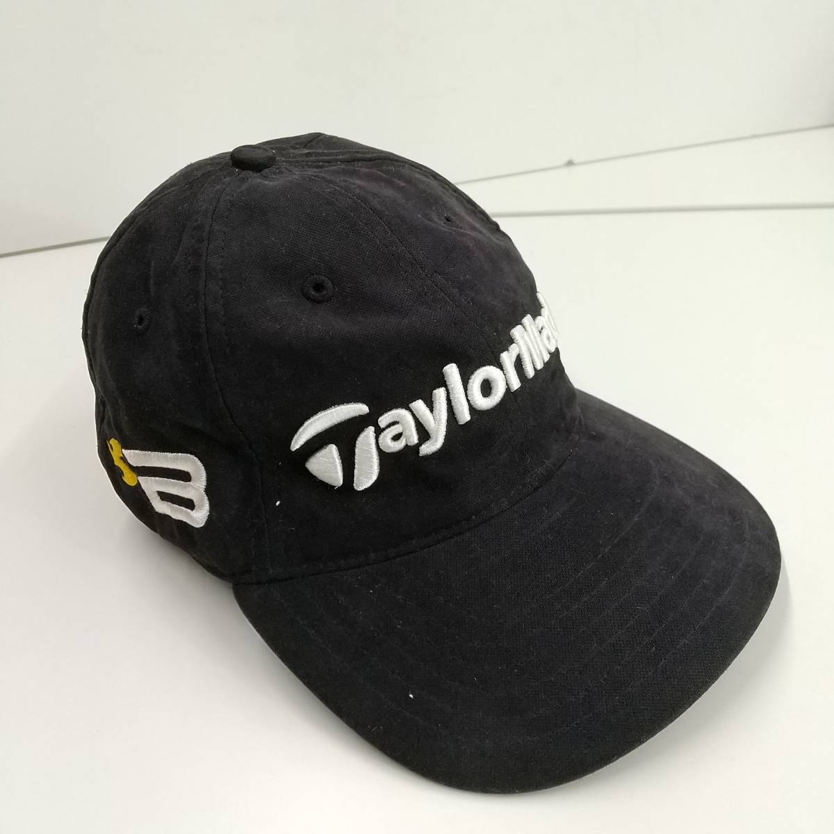 【K9】テーラーメイド TaylorMade ロゴ刺繍 ゴルフ キャップ 帽子 オールシーズン ブラック【230329】_画像2