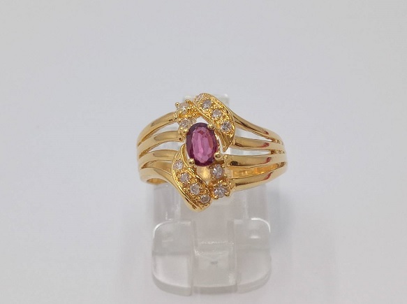 【絶品】 K18 YG 4.5g ルビー 0.50ct ダイヤ 0.20ct リング 13号 ルビー 【絶品】 K18 YG 4.5g ルビー 0.50ct ダイヤ 0.20ct リング 13号 ルビー