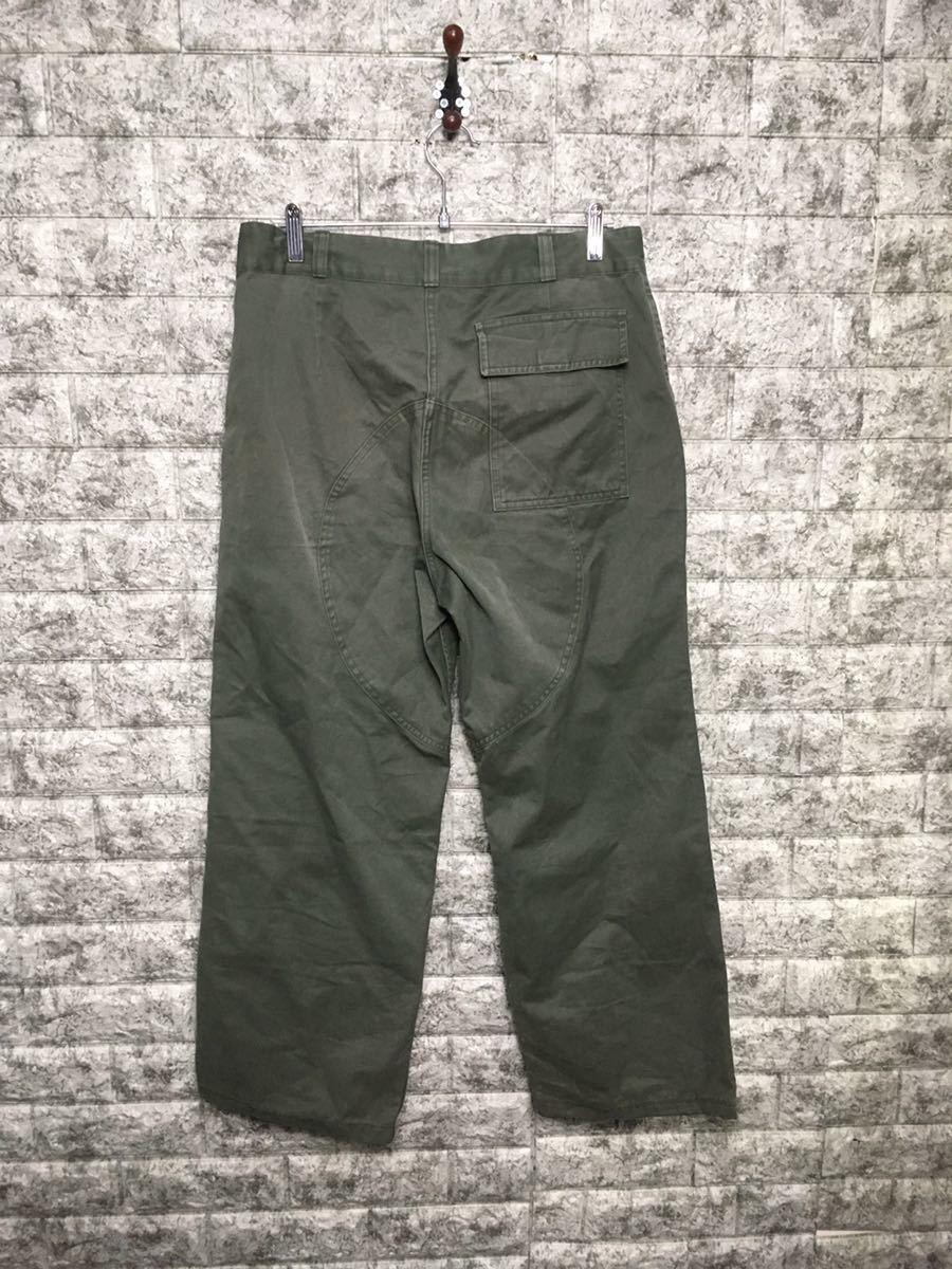 80s France army French army You tilite. pants work pants double knee zipper fly PANTS military pants herringbone 