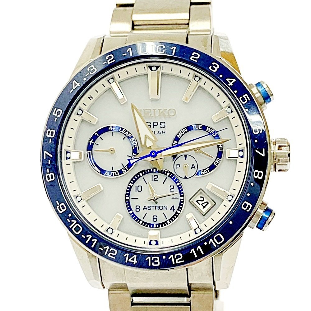 箱付き】 SEIKO セイコー 5X53-0AE0 アストロン SS ソーラー電波