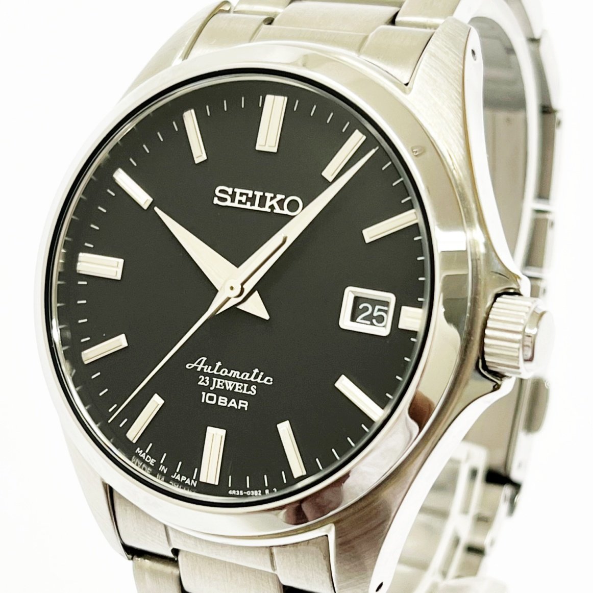 1円スタート】SEIKO セイコー 4R35-03X0 メカニカル SS ブラック文字盤 自動巻き メンズ腕時計 160055｜代購幫