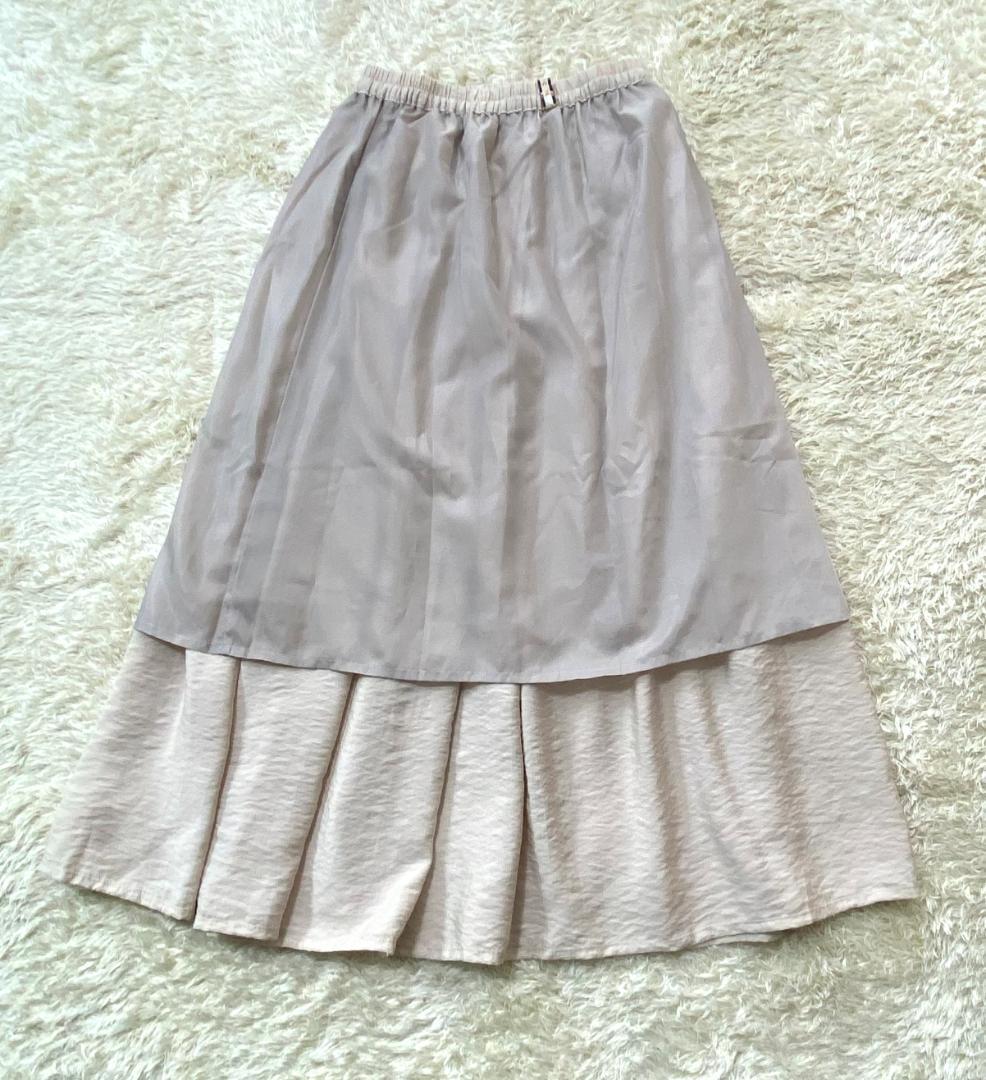 エーアイシー　レディースギャザーフレアロングスカート Mサイズ　　　No1201_画像8