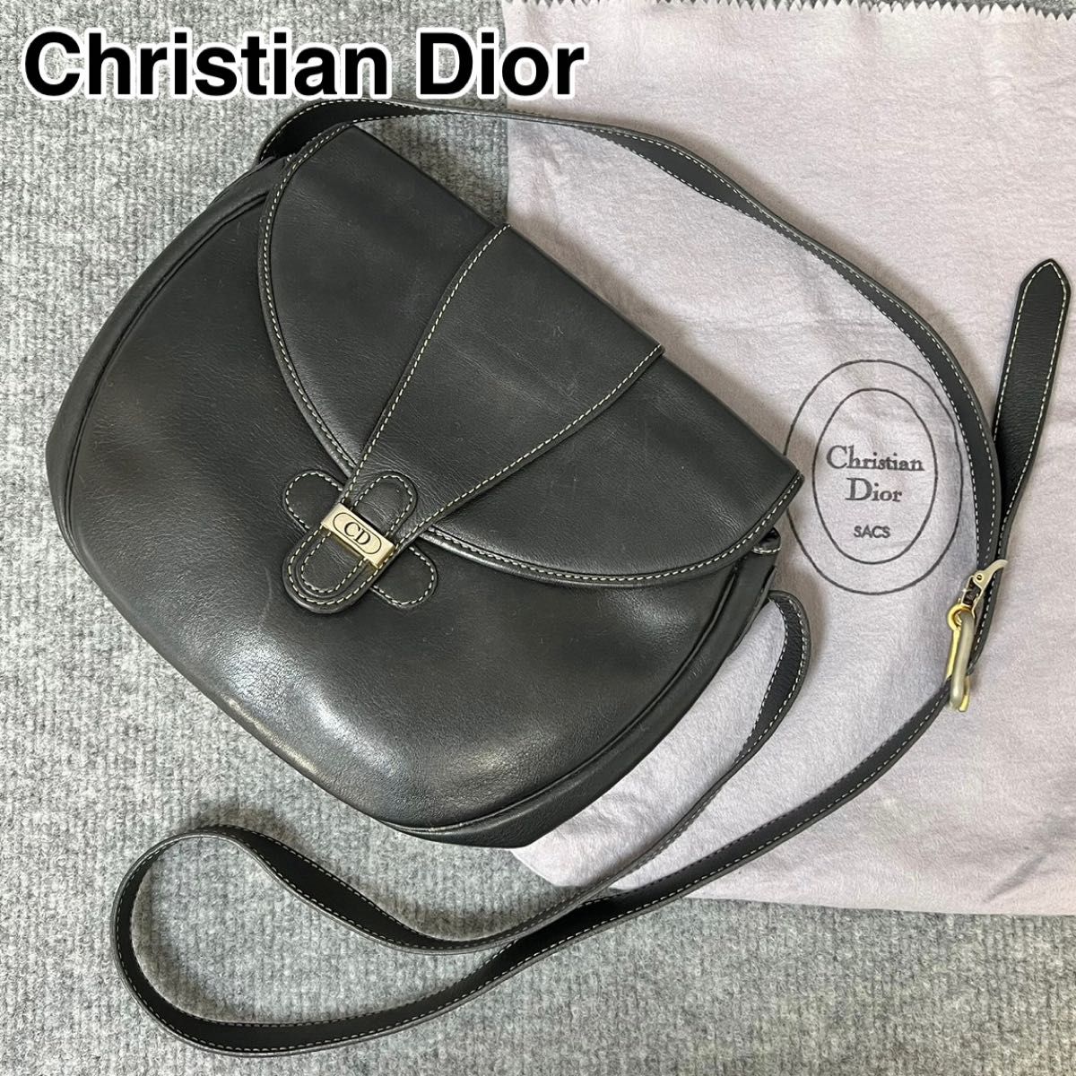 23S06 Christian Dior ディオール ショルダーバッグ レザー Yahoo