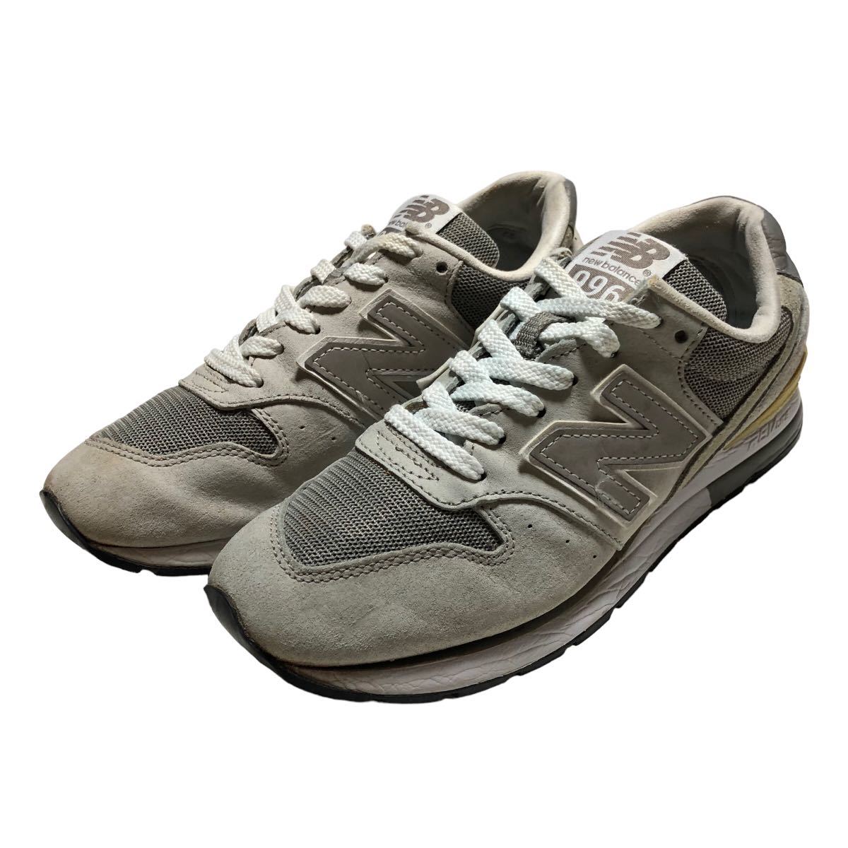 AF286 newbalance ニューバランス MRL996 メンズ ローカットスニーカー US5 23cm D ライトグレー シルバー_画像1