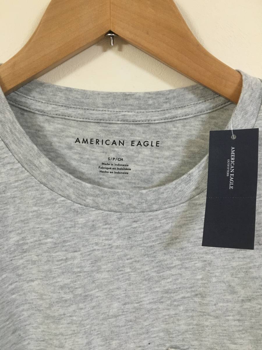セール! 残りわずか! 正規品 本物 新品 アメリカンイーグル Tシャツ オシャレ! メランジ調 AMERICAN EAGLE グレー シルエット綺麗 XS ( S_画像3