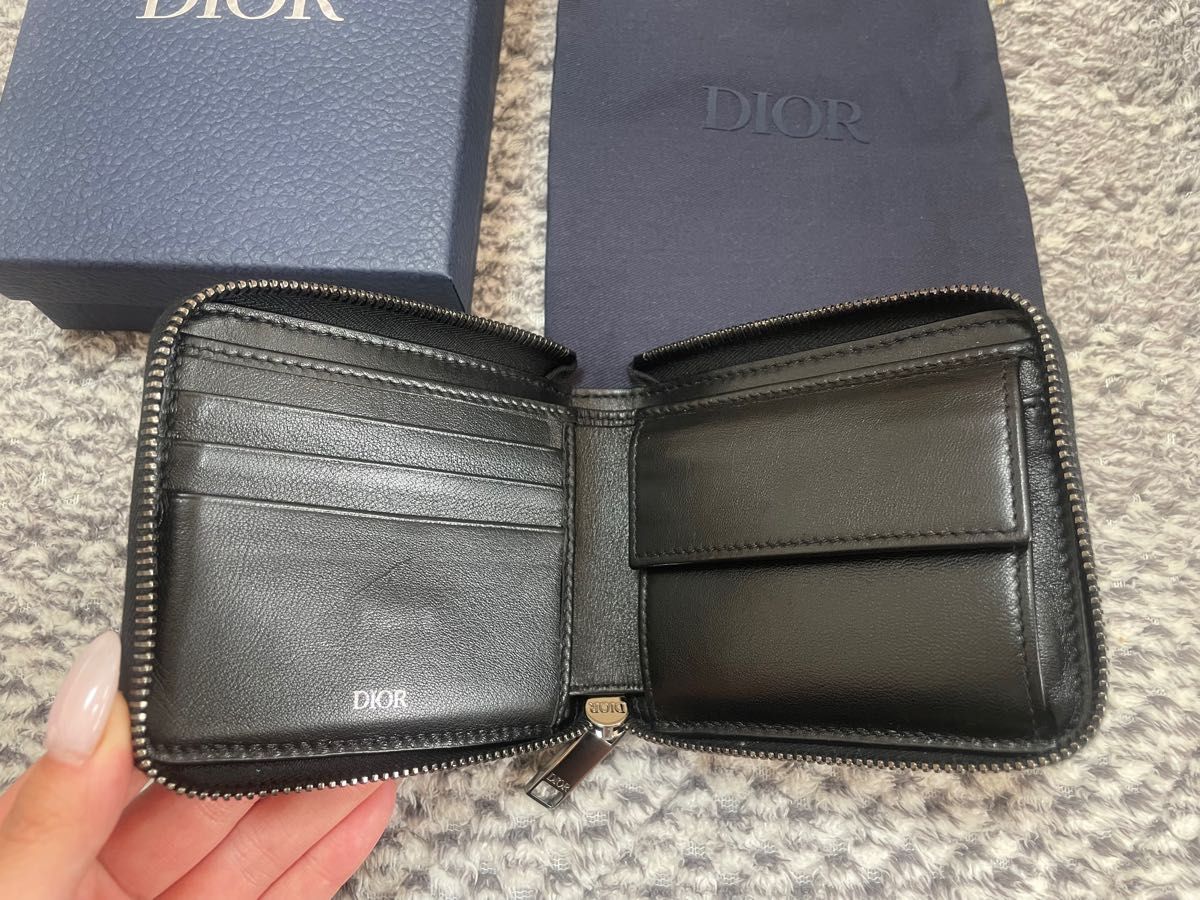 DIOR メンズ 財布 二つ折り ジップウォレット