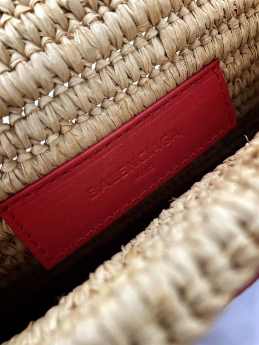 美品!BALENCIAGA バレンシアガ クラッチバッグ ラフィア 339549
