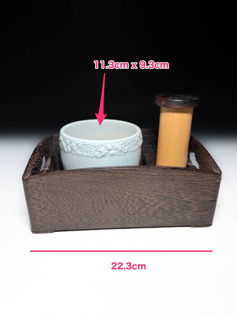 □古い煙草盆煙草道具喫煙道具タバコ盆民芸漆器木製レトロビンテージ古