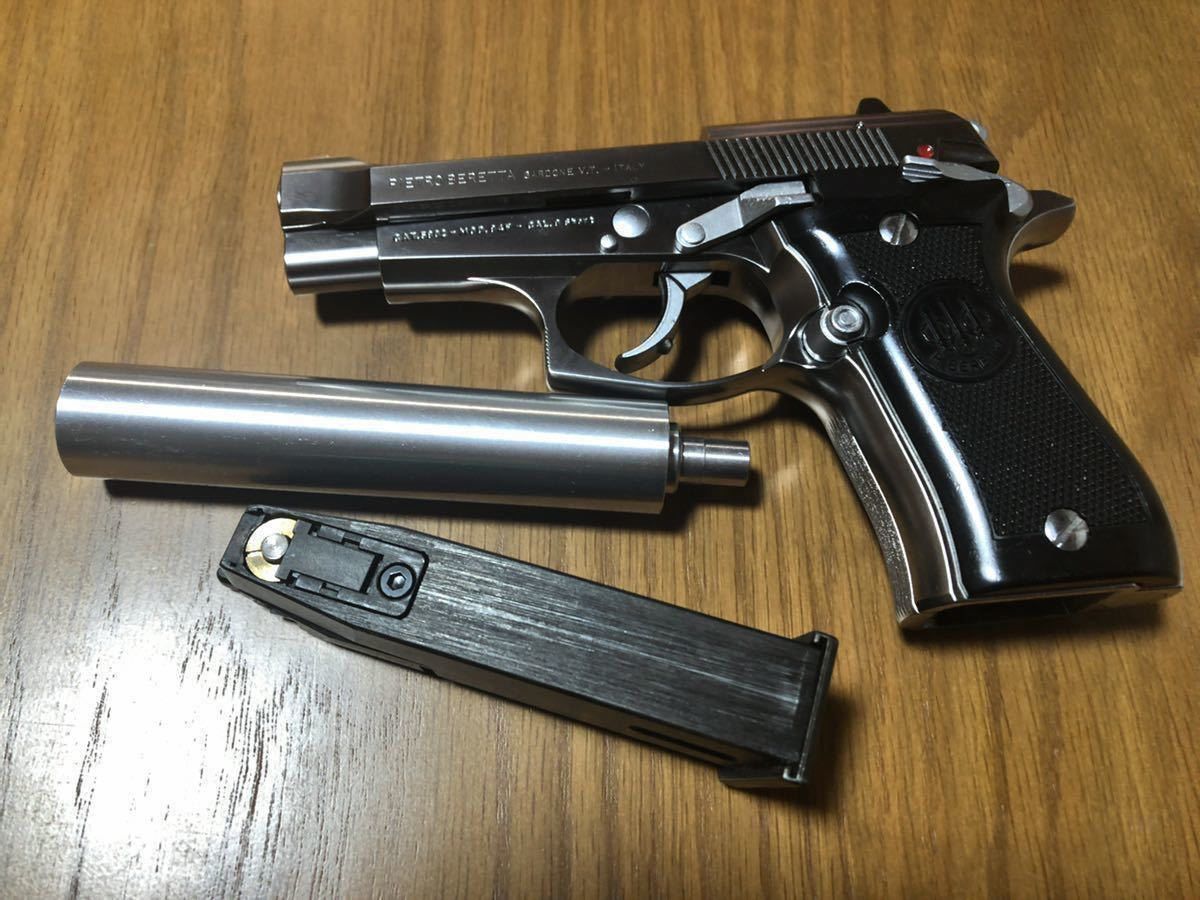 正規通販 シルバー 希少 ウエスタンアームズ ベレッタM84FS HWシルバー