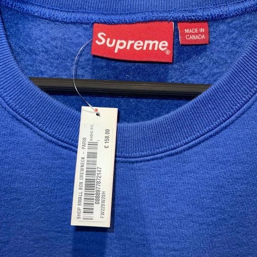 SUPREME aw SMALL BOX LOGO CREW NECK PARIS SHOP EXCLUSIVE Lサイズ