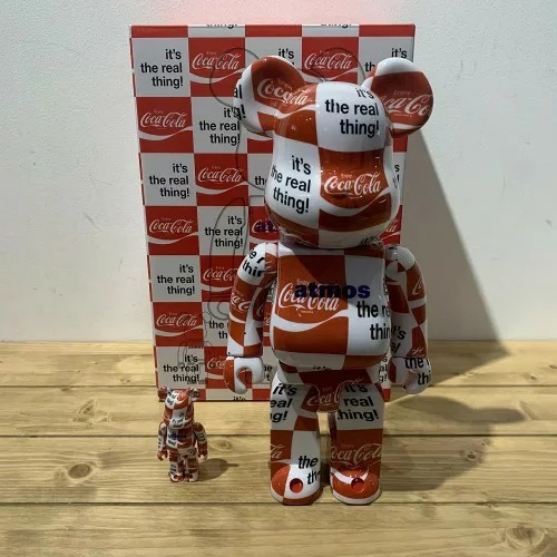 MEDICOM TOY ATMOS BE@RBRICK COCA-COLA CHECKERBOARD 100 MEDICOM TOY ATMOS BE@RBRICK COCA-COLA CHECKERBOARD 100