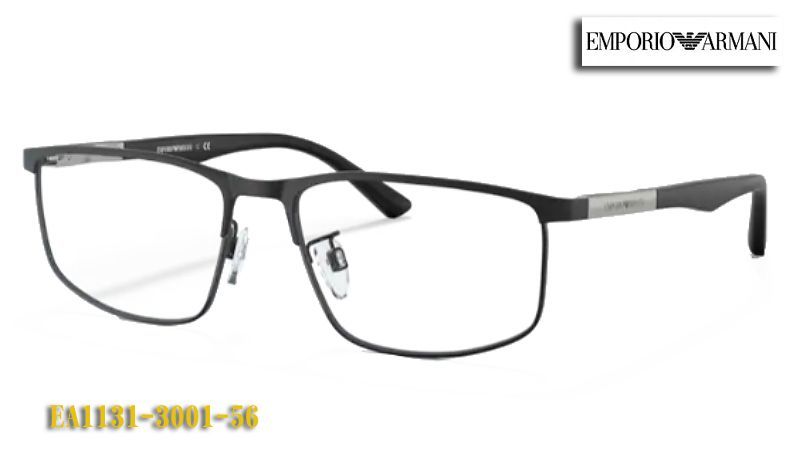 EPORIO ARMANI エンポリオ・アルマーニ 眼鏡 メガネ フレーム EA1131-3001-56サイズ 正規品 バネ丁番テンプル_画像1