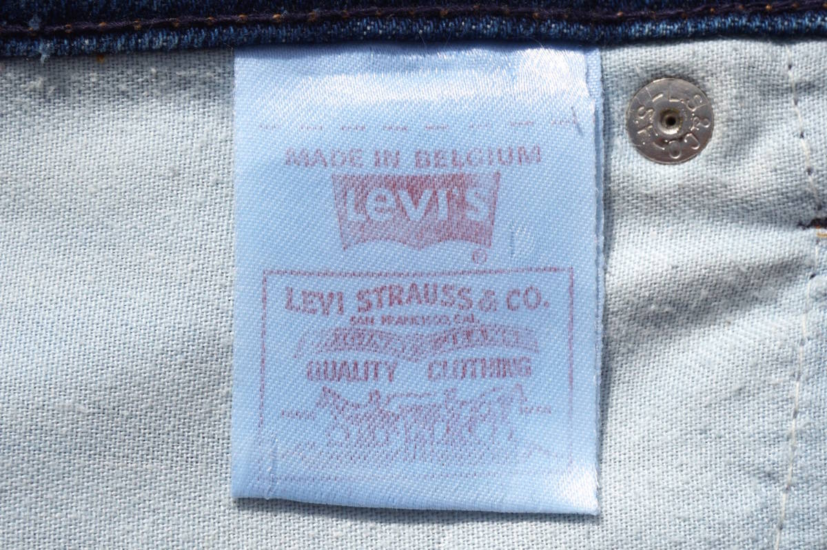 1980s ヴィンテージ Levi's 630 ストレートジーンズ ヒゲ落ち 縦落ち W27位 ベルギー製 ユーロリーバイス ヨーロッパ 海外 レア 古着_画像9