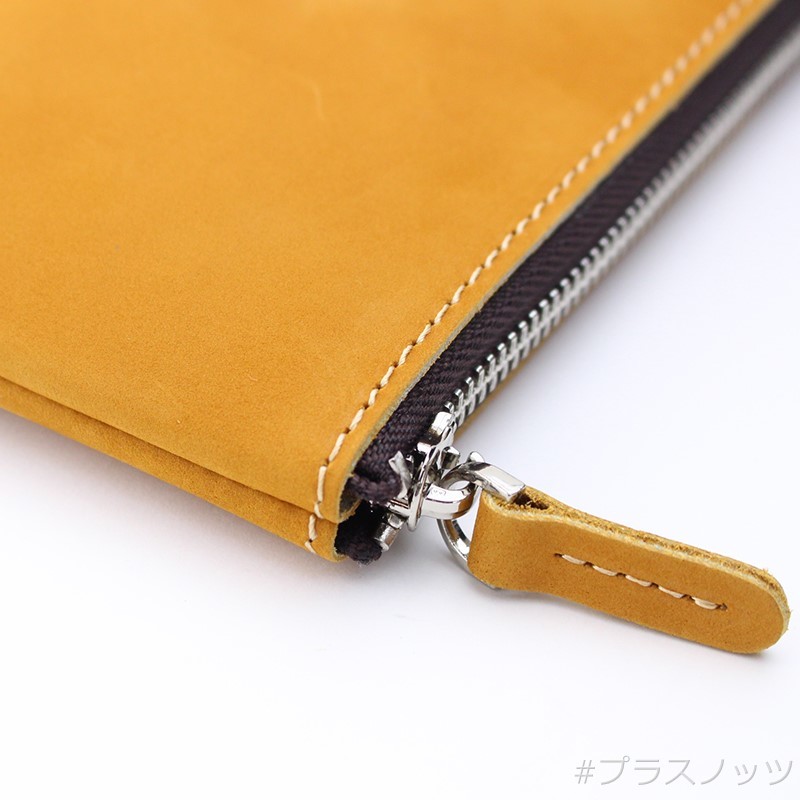 本革財布 薄い財布 L字ファスナー財布【キャメル】本革長財布 メンズ