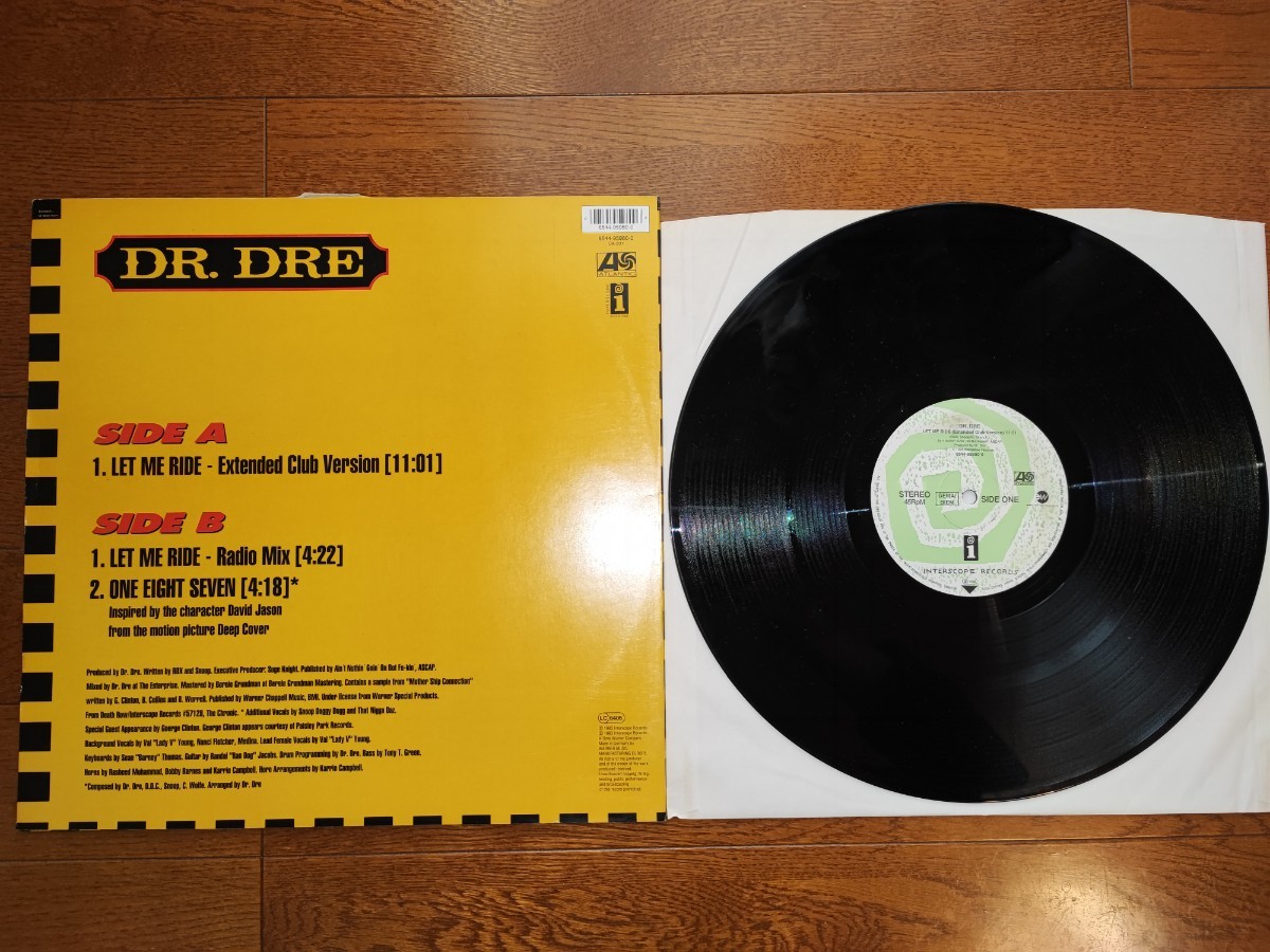 DR. DRE - LET ME RIDE 12”EP 6544-95980-0 Interscope Records 1993年 EU盤 オリジナル_画像2