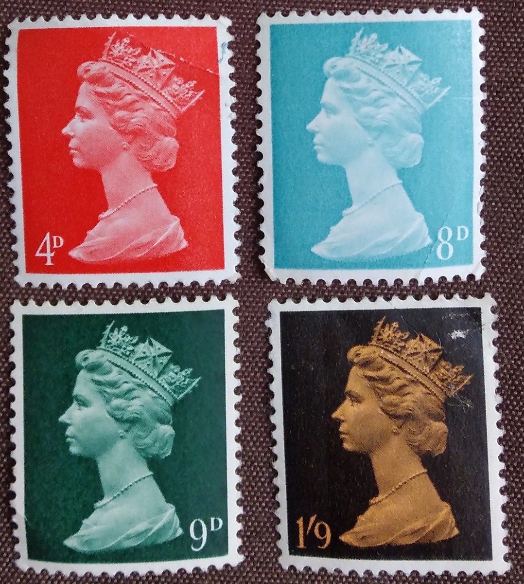 外国切手 エリザベス女王 イギリス ジャンク 印なし 糊ありの画像8