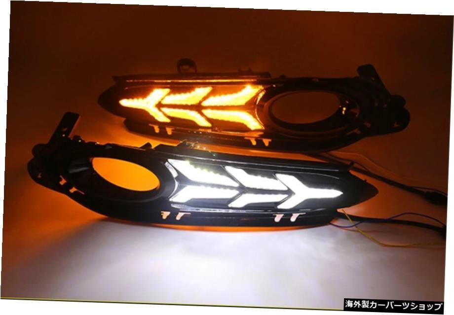 車の点滅2個LEDDRLデイタイムランニングライト、Honda HRV HR-V Vezel 2014 2015 2016 2017 2018 Car Flashing 2pcs LED DRL Daytime Run_画像4