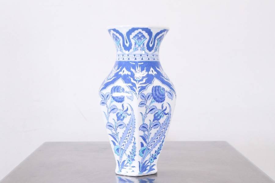 *toru Cocue жесткий ya керамика * ваза высота 34cm*Altin Cini Kutahya Turkish ваза для цветов цветок основа [ нехватка есть ]*535h17