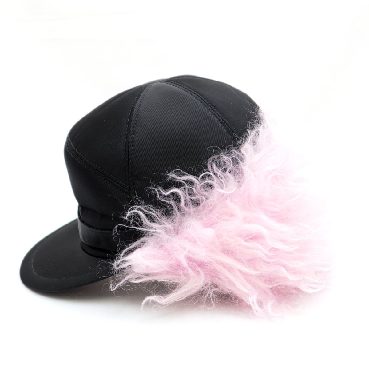 よくある】 美品 プラダ ファーフラップ イリス キャップ ユニセックス