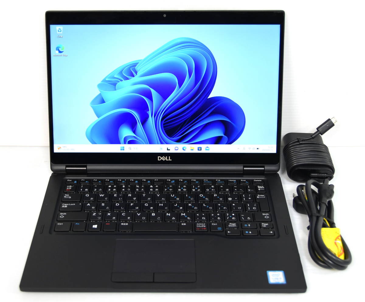 美品 ☆ DELL Latitude 7390 2in1 i5-8250U 1.6(3.4)G/SSD 256GB/無線/Bluet/Webカメラ/13.3タッチ 1920x1080/Office 2021/最新 W11 ☆0338