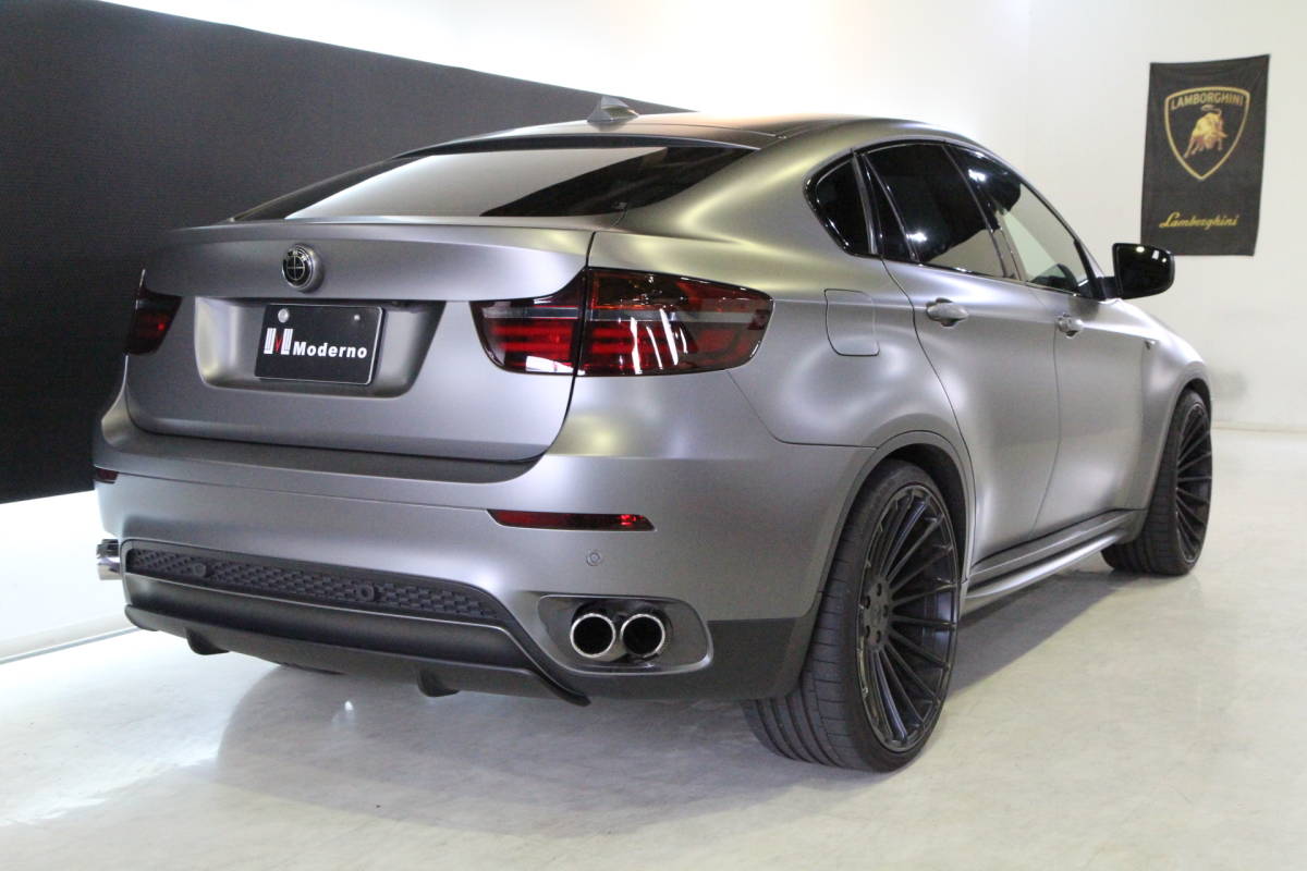 *H25 year BMW X6 xDrive 35i4WD HAMANN aero | wheel non-genuin muffler mud gray full wrapping *