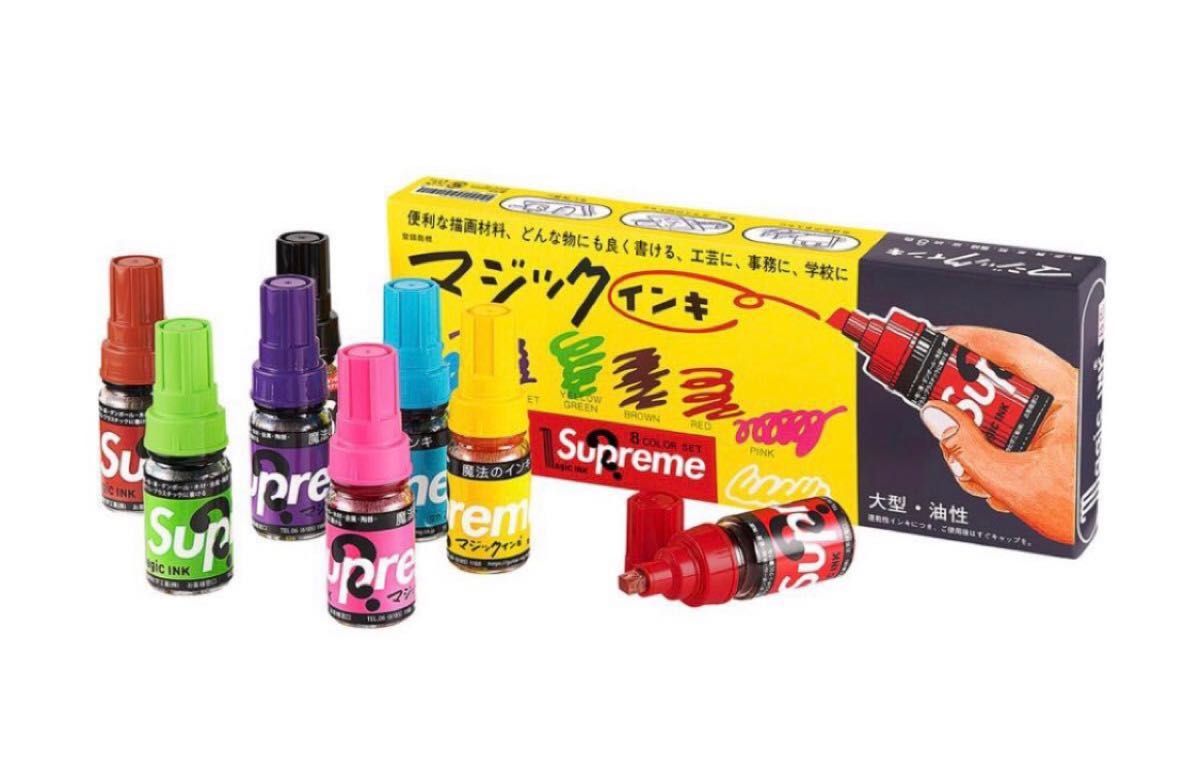 Supreme Magic Ink Markers Set of 8 Multi マジック インキ マーカー 8本入り