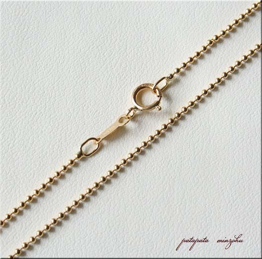 ボールチェーン ゴールドフィルド 1.2mm 50cm 14kgf パタミン チェーン