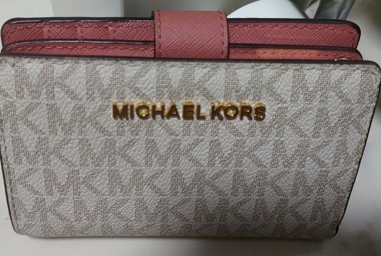 マイケルコース 折り財布 二つ折り財布 折財布 ピンク レッド|Yahoo