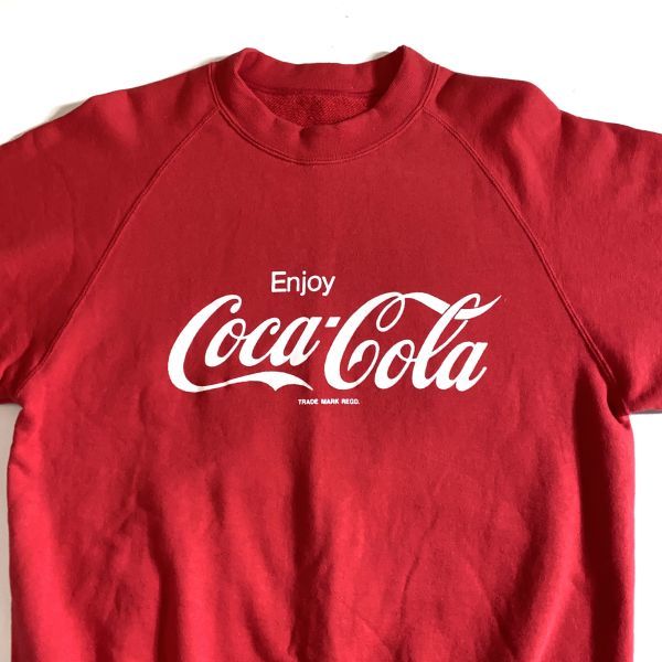 [ редкость ] Vintage Coca Cola принт тренировочный L размер соответствует красный красный American Casual Logo Street б/у одежда анонимность рассылка 