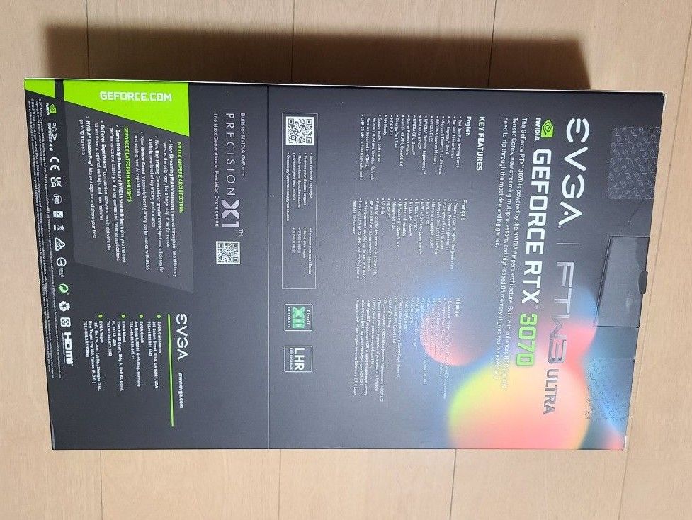 EVGA GeForce RTX 3070 FTW3ウルトラゲーミング 08G-P5-3767-KL 8GB