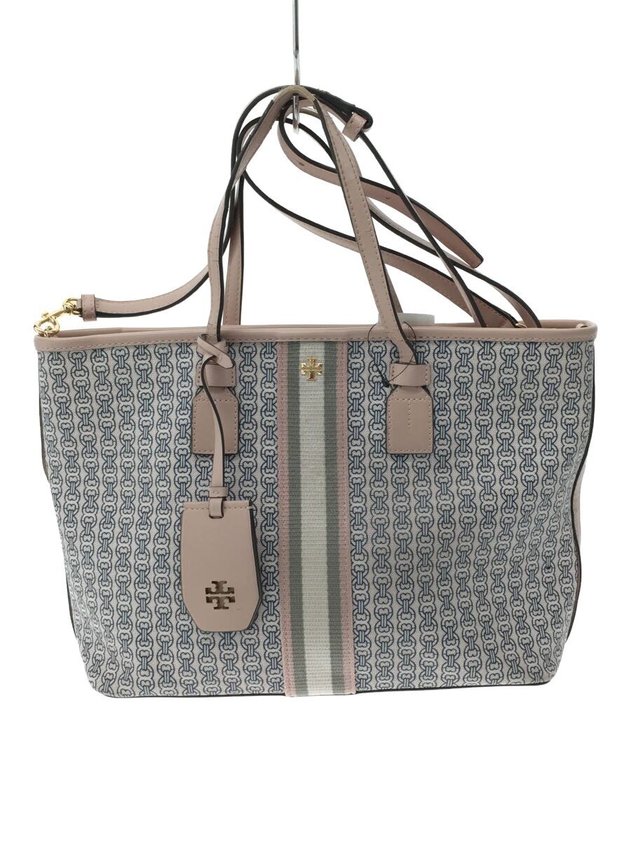 【海外限定】 TORY モノグラム BURCH◆トートバッグ/PVC/PNK/総柄//2WAY その他 【海外限定】 TORY モノグラム BURCH◆トートバッグ/PVC/PNK/総柄//2WAY その他
