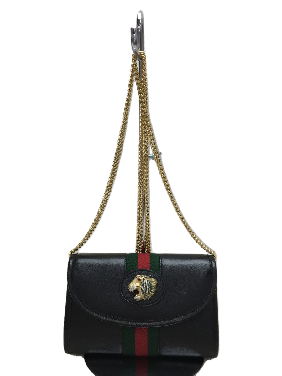 GUCCI◇チェーンショルダーバッグ ラジャ/レザー/BLK www.aiesec.cl
