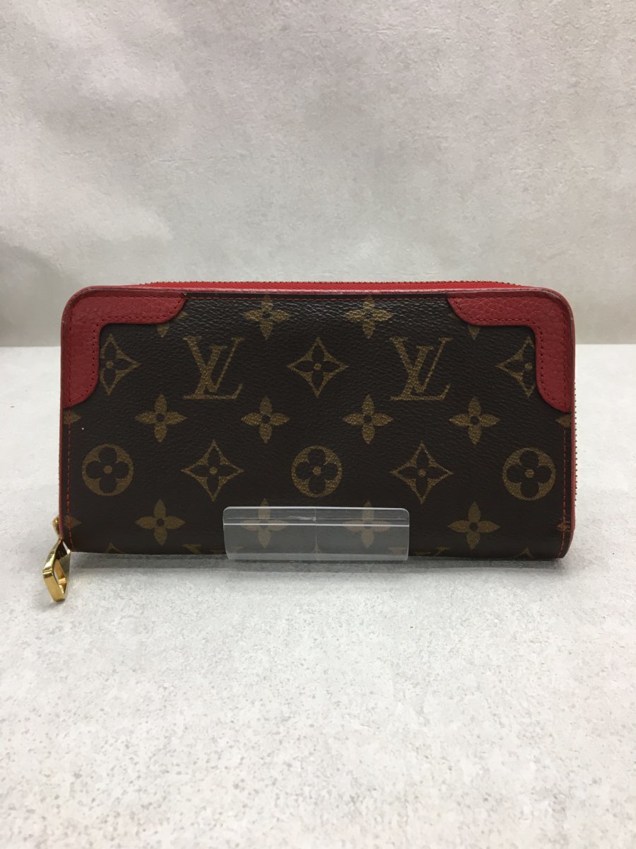 LOUIS VUITTON◆ジッピーウォレットレティーロ_モノグラム_BRW/PVC/BRW/レディース