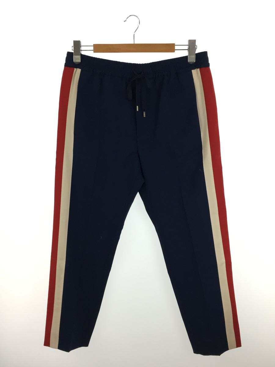 GUCCI◆スラックスパンツ/48/ウール/NVY/493714/2018SS Stripe Cropped Pant_画像1