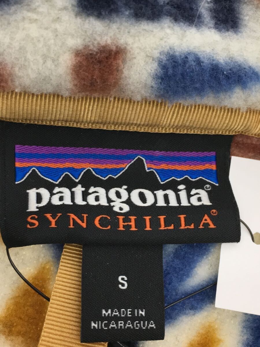 patagonia◆シンチラスナップT/フリースジャケット/S/ポリエステル/BLU/総柄/25580FA19/内タグホツレ_画像3