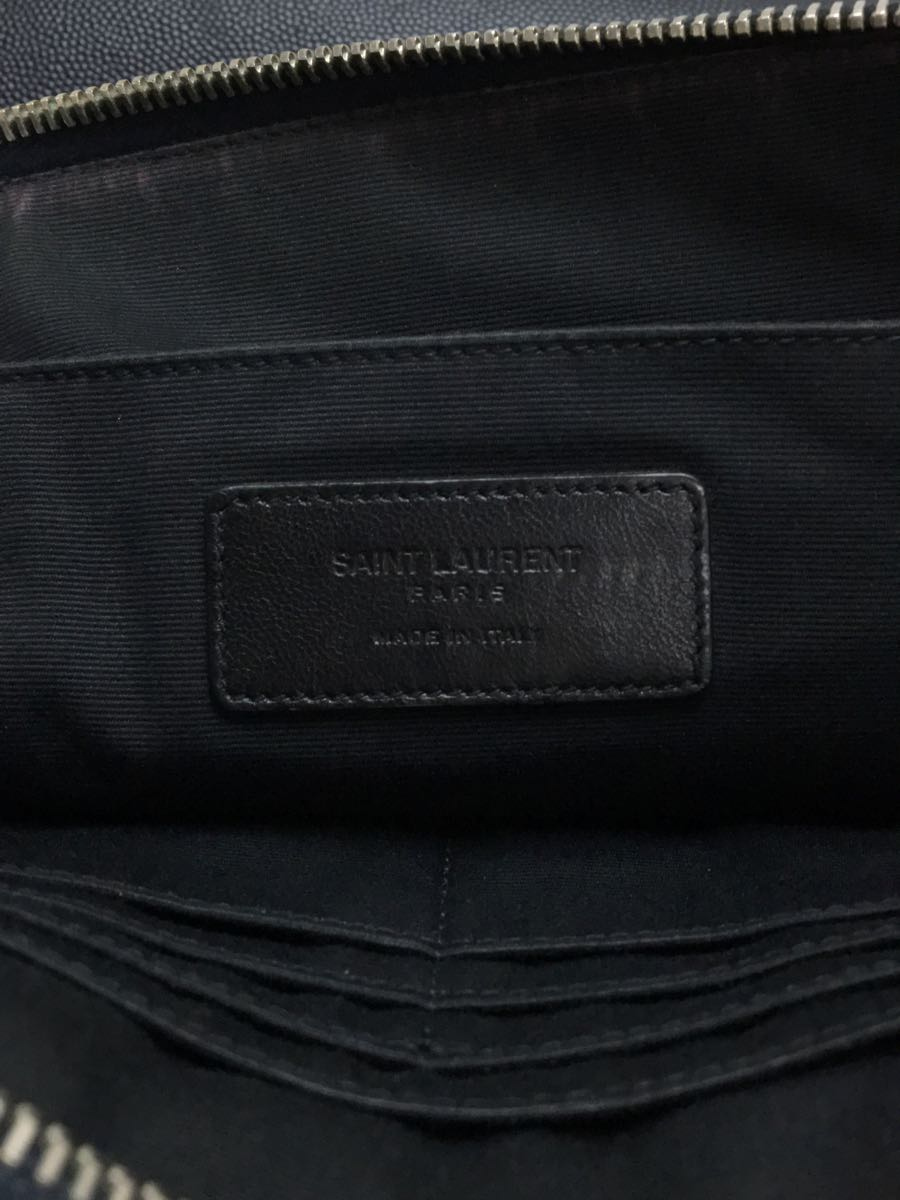 SAINT LAURENT* clutch bag /375950/ leather /NVY/ plain / box * storage bag equipped // second bag 