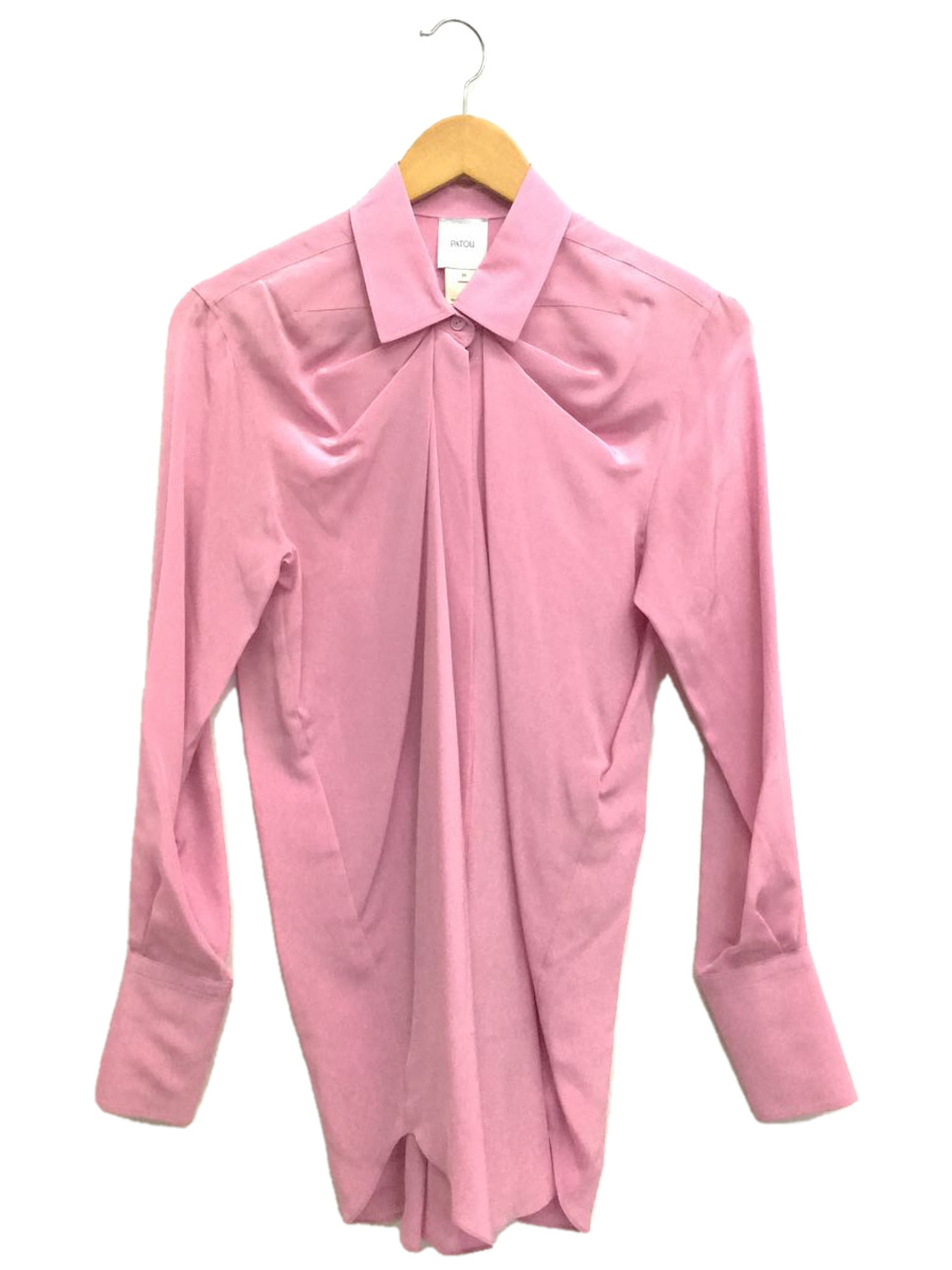 12月スーパーSALE PATOU 長袖シャツ 36 シルク ピンク 無地 cpiqa.iqa