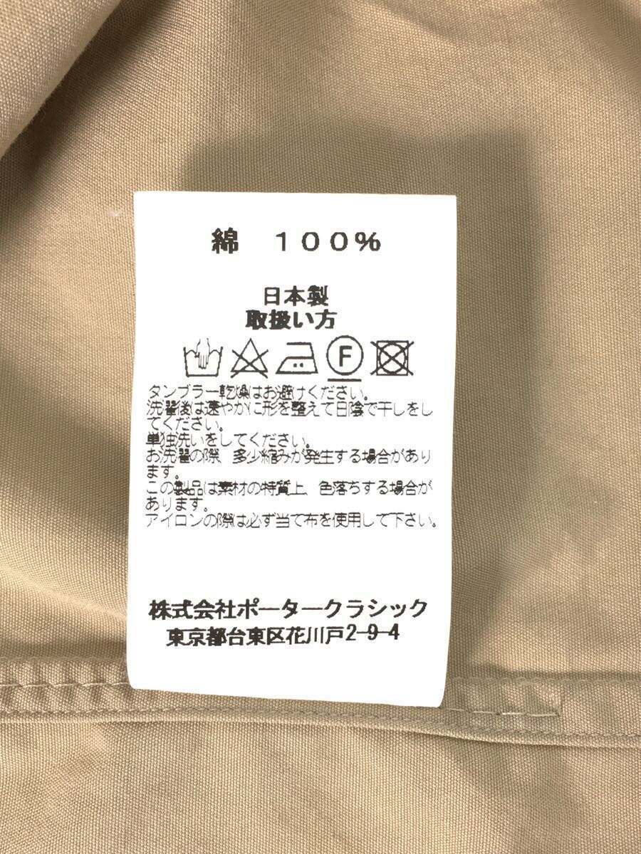 Porter Classic◆長袖シャツ/M/コットン/ベージュ/ロールアップシャツ_画像5