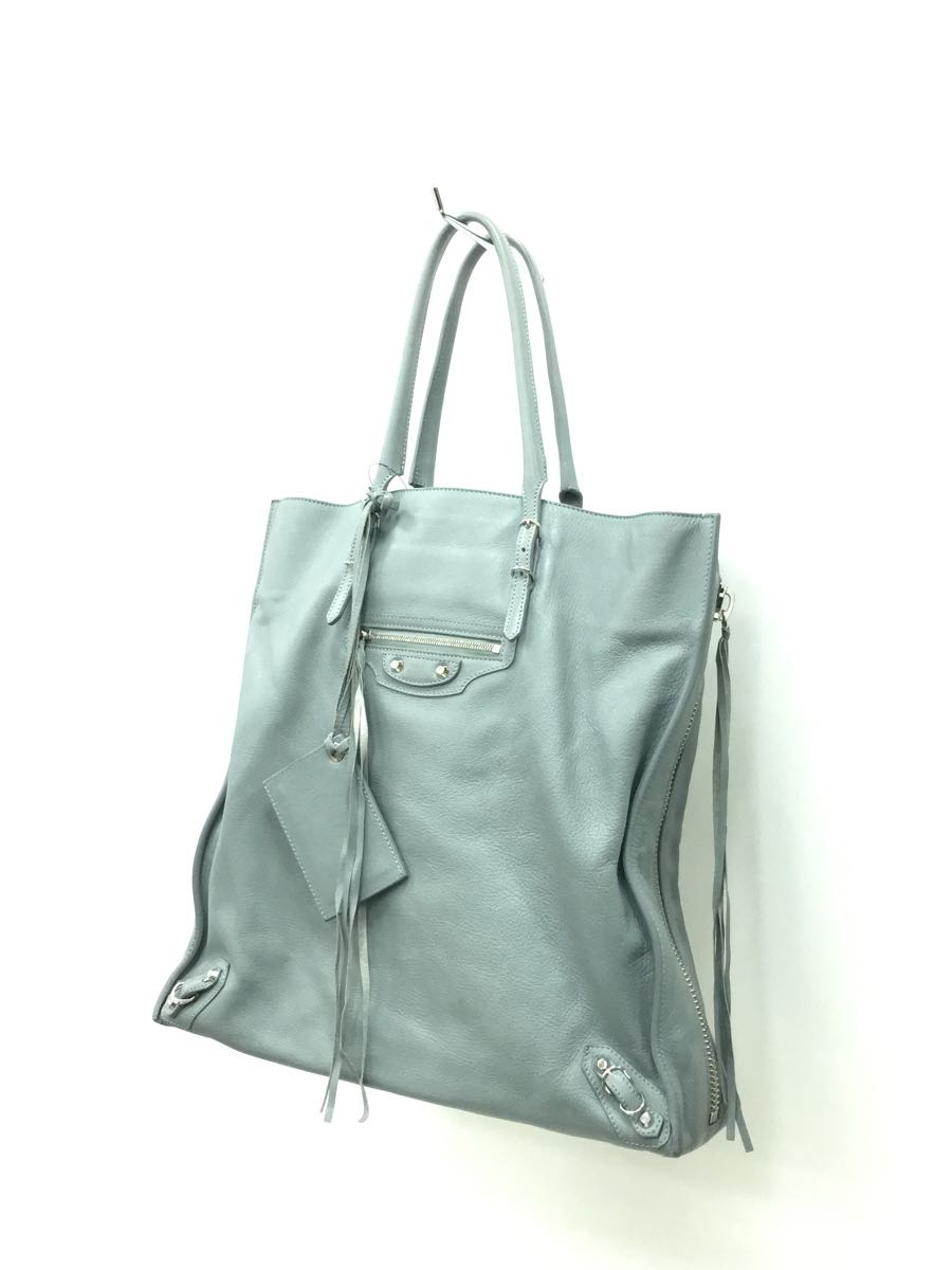 BALENCIAGA◇ペーパー/バッグ/レザー/グレー/357332 1310 G 525040