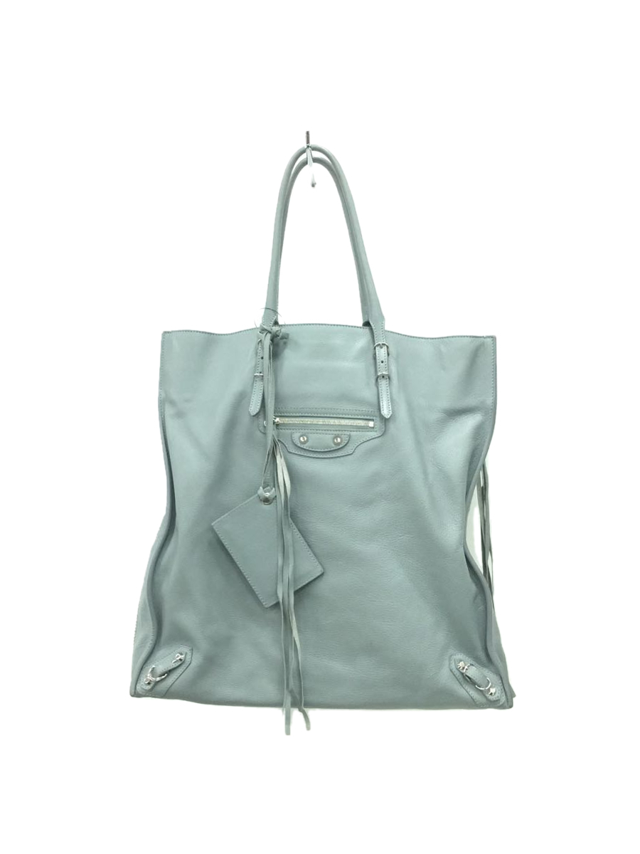 BALENCIAGA◇ペーパー/バッグ/レザー/グレー/357332 1310 G 525040 www